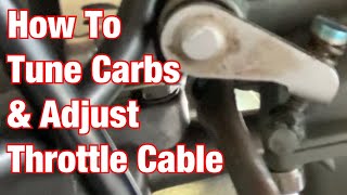 Tune CB350 or CL350 Honda Twin Motorcycle Carburetors, Idle & Adjust Throttle Cable