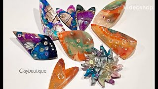 A Two for One! Polymer Clay Faux Lampwork ft Lightwish glitter resins!