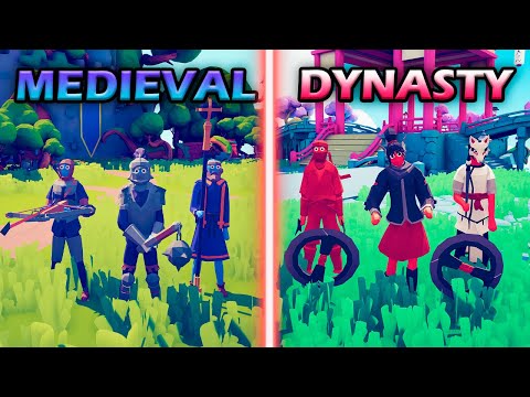 MEDIEVAL TEAM vs DYNASTY TEAM - Totally Accurate Battle Simulator TABS