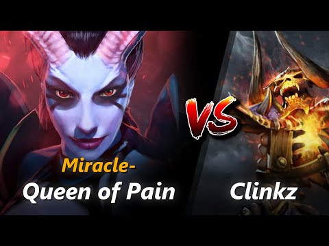 How to Queen of Pain mid vs Clinkz (feat. Miracle-) | First 7 minutes