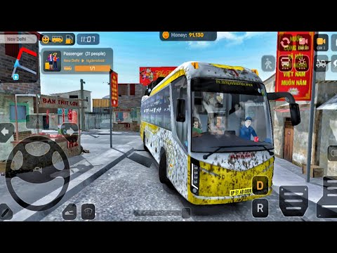 Coach Bus Simulator Vietnam 2026 Gameplay - Uphill Offroad Bus Driving Simulator - Android Gameplay