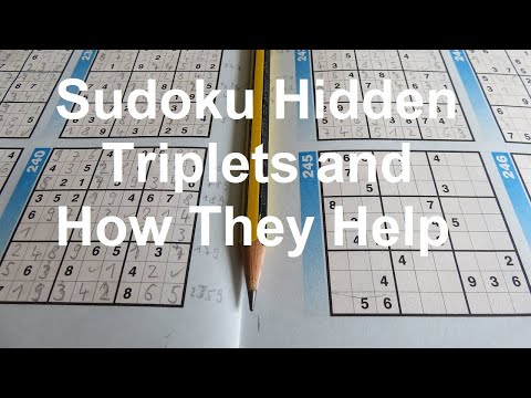 Sudoku Primer 161 - Sudoku Hidden Triplets and how they solve a diabolical puzzle