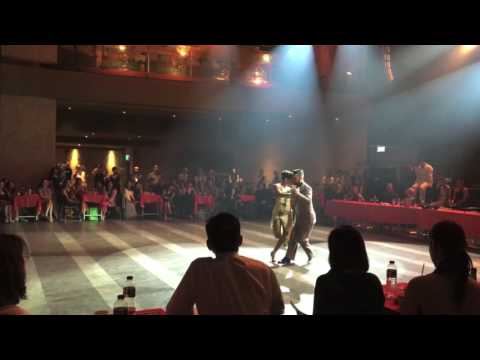  Fatima Vitale  and  Javier Rodriguez  are  dancing  to  "  Abandono  "  by  Pedro Laurenz  at  Taipei Tango Festival  in  2016