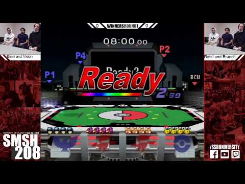 SMSH 208 - Birmi + Vision vs. ME$ | Rats! + Brunch - Melee Doubles WQ
