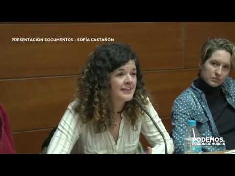 Presentación de documentos por Sofía Castañón
