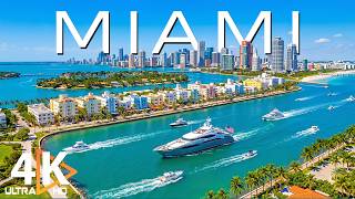 Miami 4K 🇺🇸 South Beach, Skyline Views & Atlantic Coast Drone Footage UHD