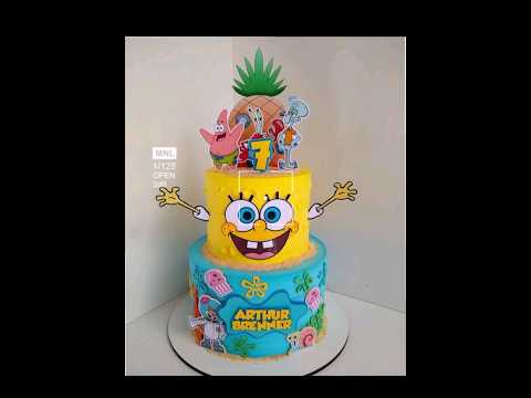 SpongeBob Cakes 🎂🎂.  #cake #cakes #cakeideas #foryou #viral #cute #aesthetic #hit #top #spongebob