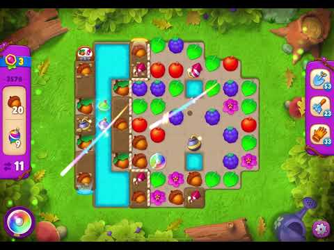 GardenScapes Level 3578 no boosters (17 moves)