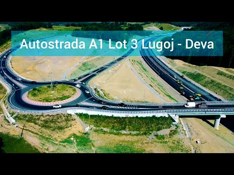 Marcaj rutier bicomponent aplicat pe Autostrada A1 Lot 3 Lugoj - Deva