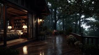 Peaceful Forest Bedroom 🌲 | Natural Rain Sounds for Deep Relaxation