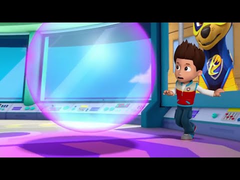Harold Traps Ryder In A Bubble - Paw Patrol Mighty Pups