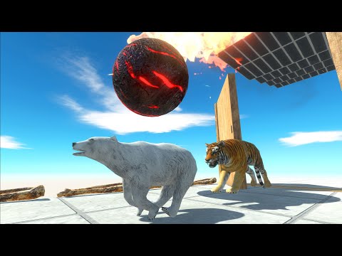 Run Away FireBall & Jump Lava Pool - Animal Revolt Battle Simulator | ARBS