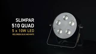 Algam Lighting SLIMPAR 510 QUAD projecteur à LED  - Video