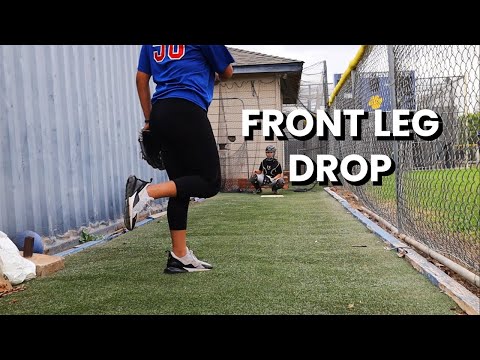 SOFTBALL PITCHING DRILL FOR MOVEMENT (FRONT LEG DROP DRILL)