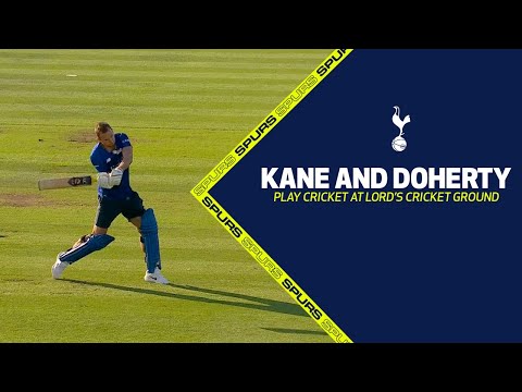 What a shot! Harry Kane and Matt Doherty play cricket at Lord’s