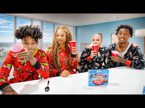​we made hot chocolate with badkidjay & Aaliyah in our matching pjs 🎄
