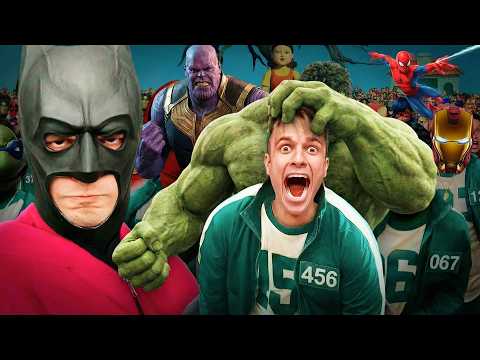 SQUID GAME with SUPERHEROES and ITALIAN BRAINROT!