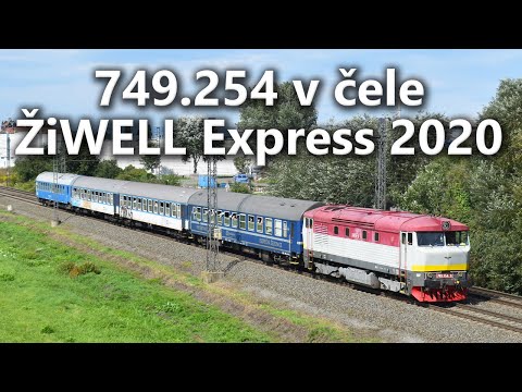 Vláčkaři jsou u toho | 749 254-9 v čele vlaku ŽiWELL Express 2020 (5. 9. 2020)