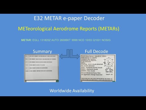 Tech Note 153 - ESP32 METAR (METeorological Aerodrome Reports) Decoder