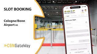 Slot Booking: Web Registration for CGNGateWay at Cologne/Bonn Airport 🇩🇪 - Via G