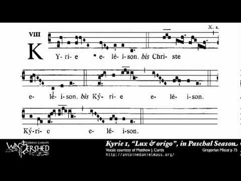 Kyrie I from Mass I, Gregorian Chant (Brébeuf Hymnal)