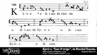 Kyrie I from Mass I, Gregorian Chant (Brébeuf Hymnal)