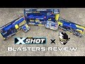 X-SHOT x NINJA BLASTERS! Stealth, No Rez, Quick Scope, Turbo Strike, and Justice Review! | Walcom S7