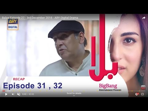 Balaa Episode 30 - 31 17th December 2018||Reviews - ARY Digital Drama