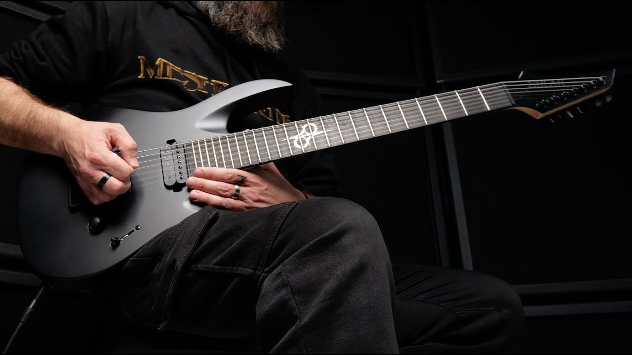 Solar AB2.7C 7-String Electric Guitar - Carbon Black Matte