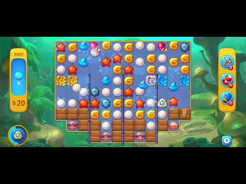 Fishdom gameplay level 2092