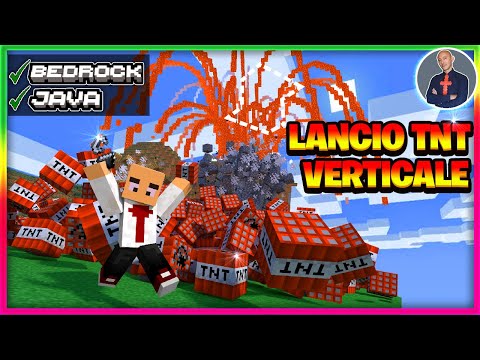 COME FARE UN CANNONE DI TNT VERTICALE SU MINECRAFT (PS4 SWITCH XBOX PE JAVA BEDROCK)