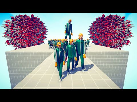 100x SQUID GAME PLAYERS vs DUO GODS - Totally Accurate Battle Simulator TABS