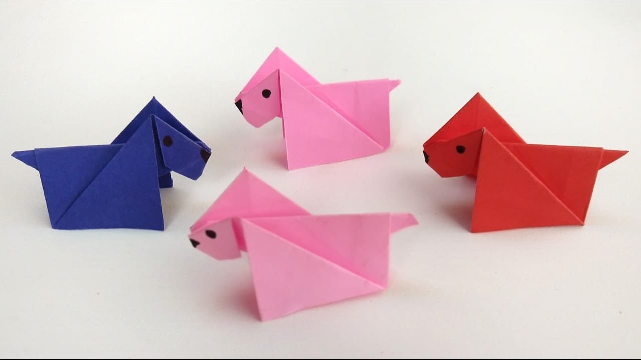 How to make a paper Puppy (Easy origami for beginners)