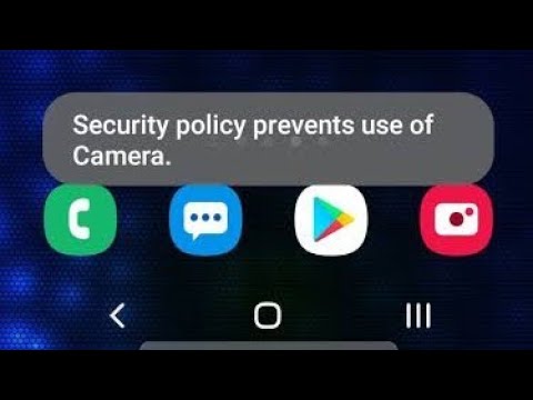 YouTube video about: How do I fix security policy prevents use of camera?