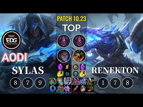 EDG Aodi Sylas vs Renekton Top - KR Patch 10.23