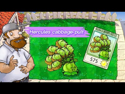 PVZ1 discover: Hercules cabbage-pult ❗❗❗ - HARD MODE MOD PvZ Plus pvz funny moments