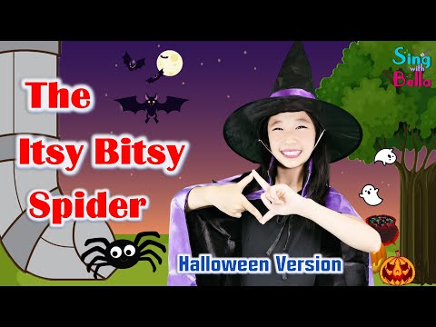 The Itsy Bitsy Spider Halloween Version with Lyrics and Actions | Kids Halloween Songs | Sing-along