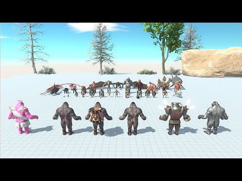 Level 2 Goro Skins VS 4 Strongest Faction - Animal Revolt Battle Simulator