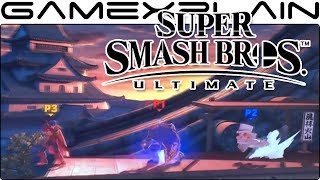 Super Smash Bros. Ultimate Gameplay - Ganondorf, Ike, Mario, & Bayonetta on Suzaku Castle