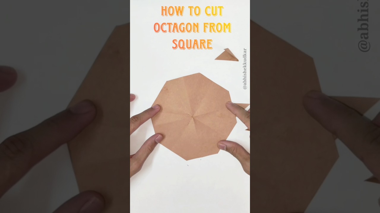 How to cut Octagon from square paper origami #art #craft #short #octagon