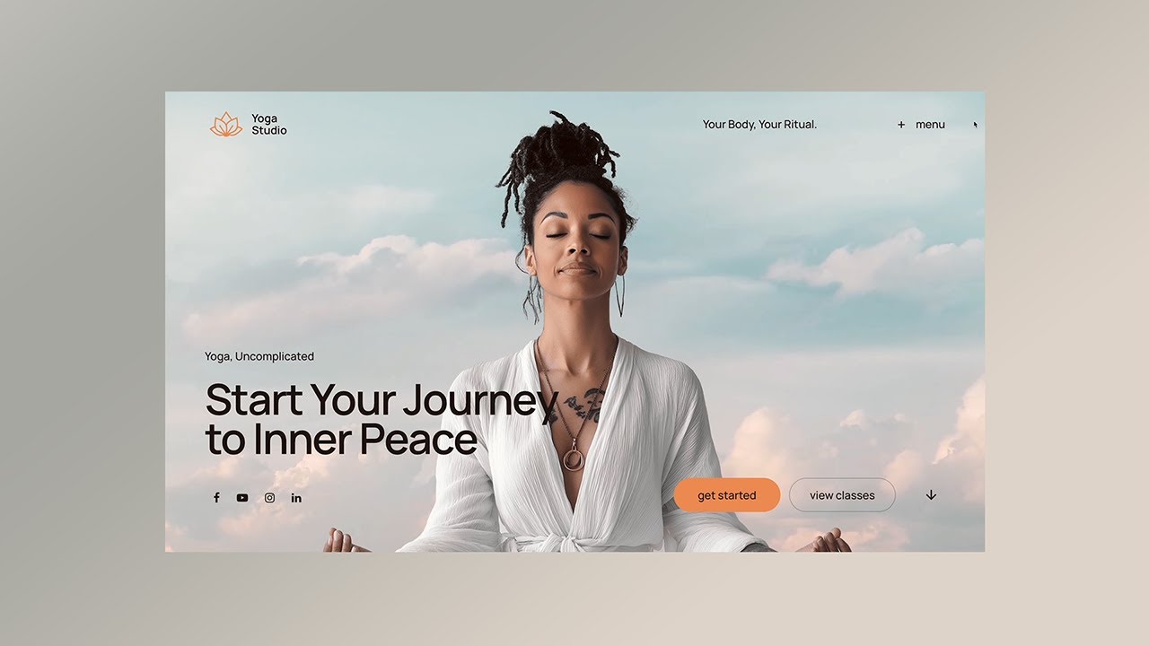 Yoga Studio One-Page Website Template for WordPress