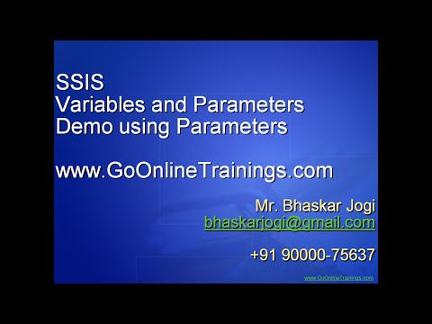 SSIS Part14 - SSIS Variables and Parameters and Demo using Parameters