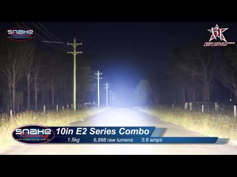 10" E2 Series LED COMBO Beam Pattern - Rigid industries - Snake Racing