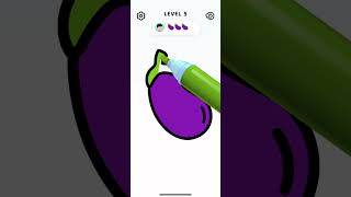 How to Draw a Eggplant 🖌 - Color Page ASMR – Art Coloring Gameplay Walkthrough |Level 5|