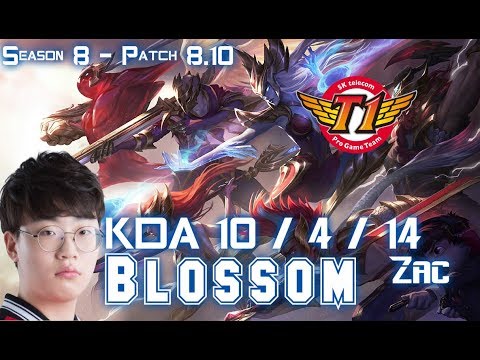 SKT T1 Blossom ZAC vs KHA'ZIX Jungle - Patch 8.10 KR Ranked