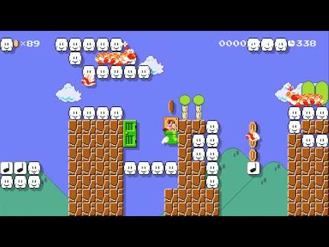 4-3 Go to the Sky！　空に向かう道 by つきこ - SUPER MARIO MAKER - NO COMMENTARY 1ay