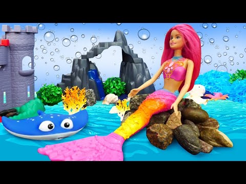 Кукла Барби с дочкой Штеффи и подводный мир - Барби русалки и феи - Сборник видео для девочек