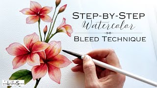 AMAZING!! 😱 Experience the Thrill & Unlock the Secrets of Watercolor Bleeding Technique for Flowers!