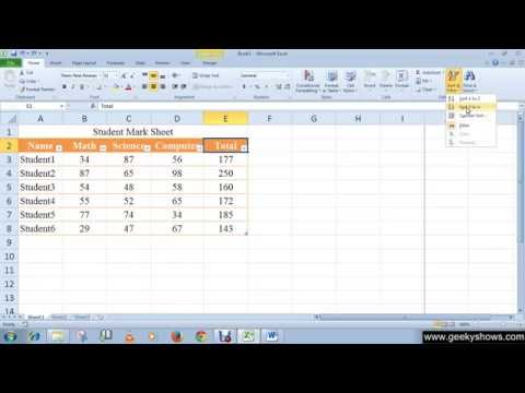 Microsoft Office Excel 2010 Introduction Microsoft Excel 2010