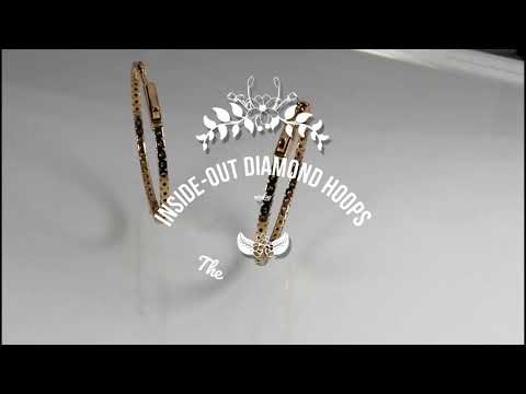 The Diamond Shop - Inside-Out Diamond Hoops